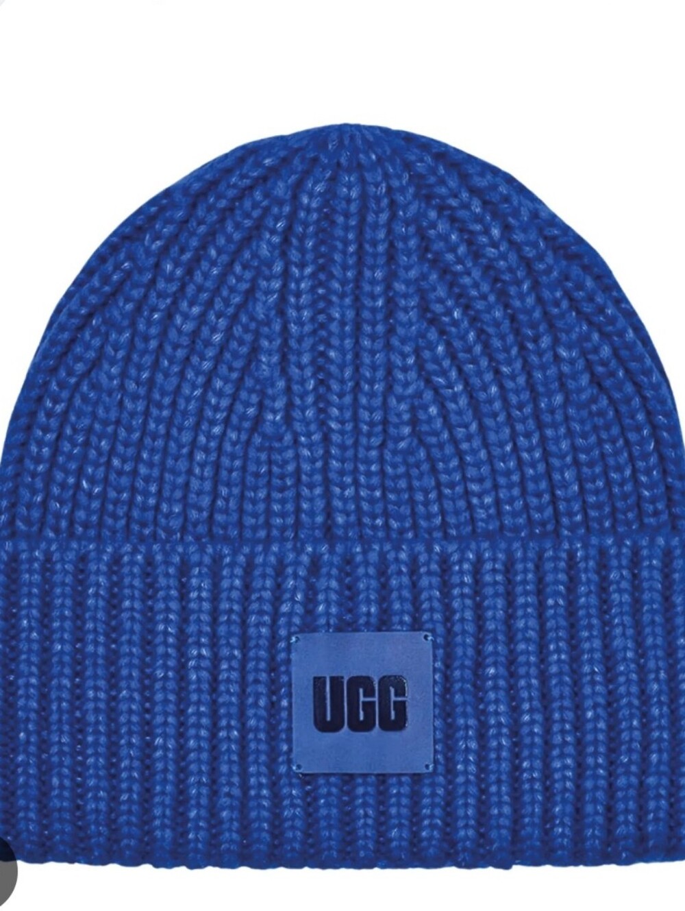 UGG Chunky Men's Beanie Blue Wool Blend Super Soft